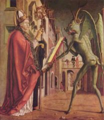 Saint Wolfgang et le démon (Michael Pacher)